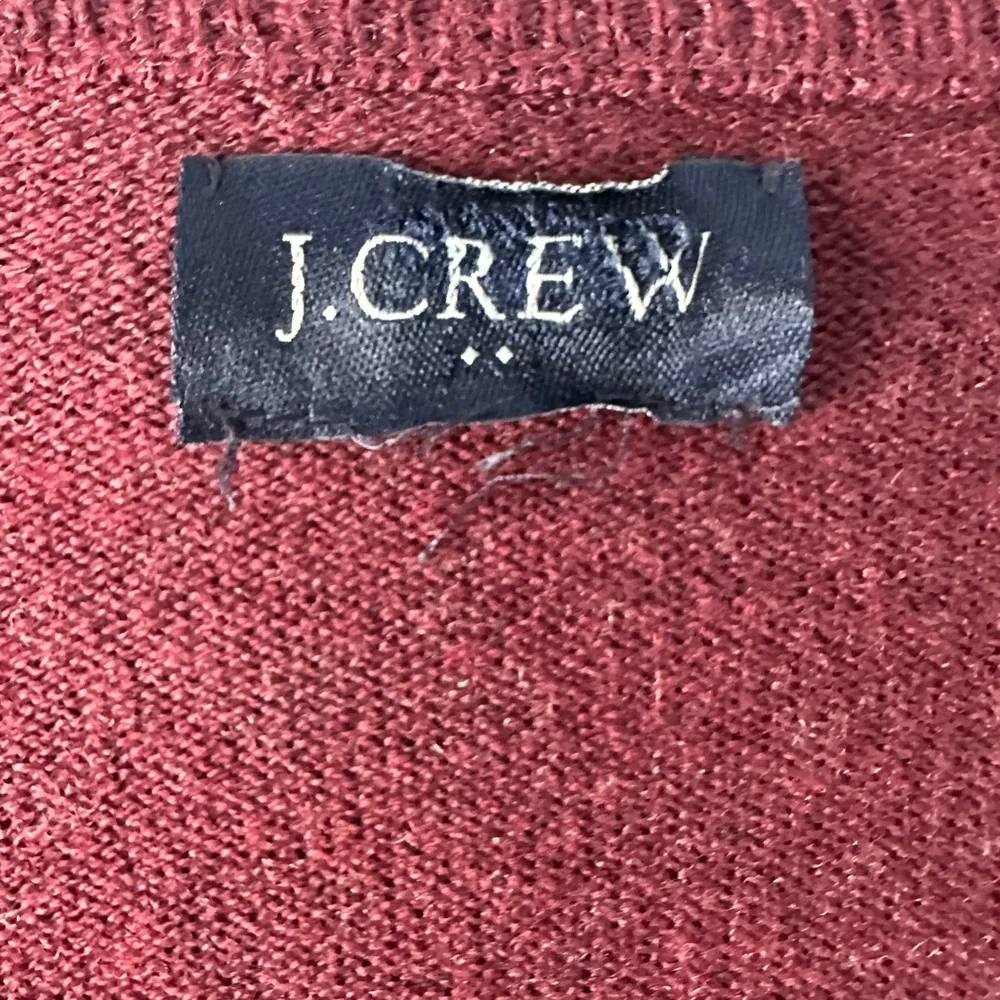 ❤️ J.Crew Men’s Merino Wool Blend V-Neck Sweater Red Size M